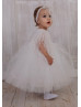 Ivory Lace Feather Flower Girl Dress Baby Blessing Dress Ivory Lace Feather Flower Girl Dress Baby Blessing Dress